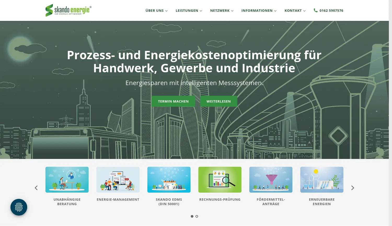 Website der Firma Skando Service GmbH
