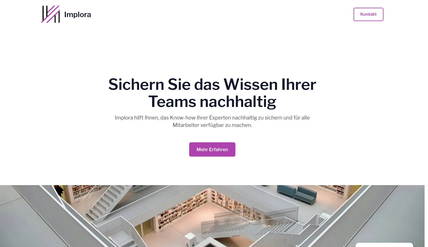 Website der Firma Implora GbR