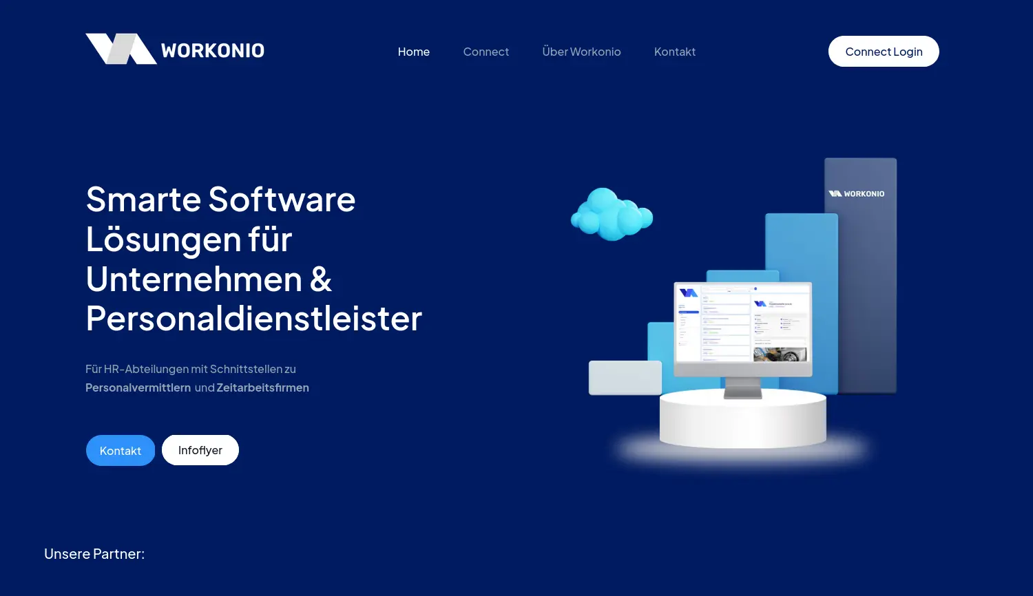 Website der Firma Workonio GmbH