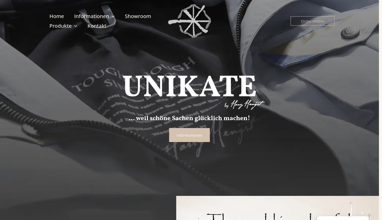 Website der Firma Harry Hengst