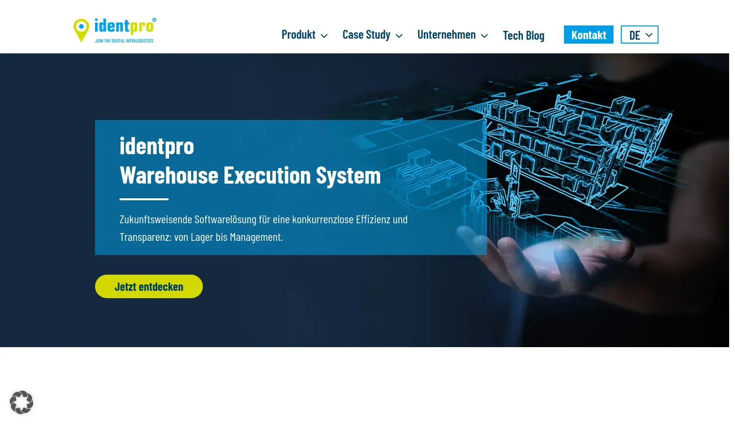 Website der Firma IdentPro GmbH