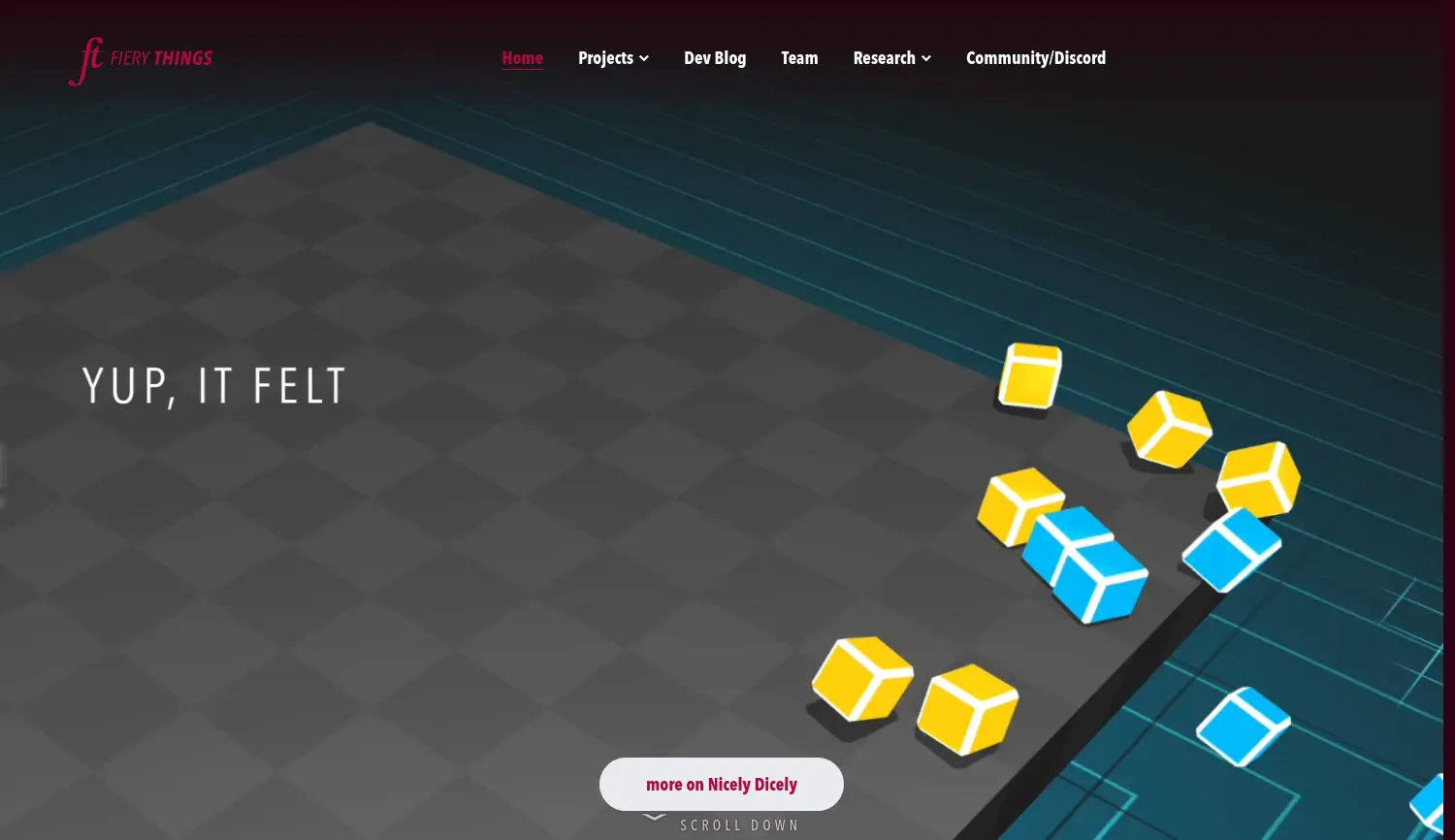 Website der Firma FIERY THINGS