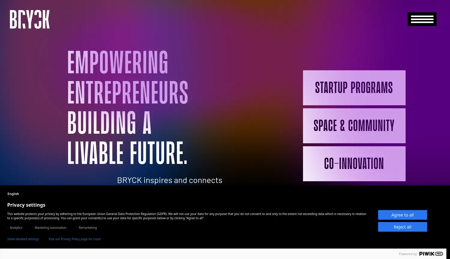 Website der Firma BRYCK GmbH & Co. KG