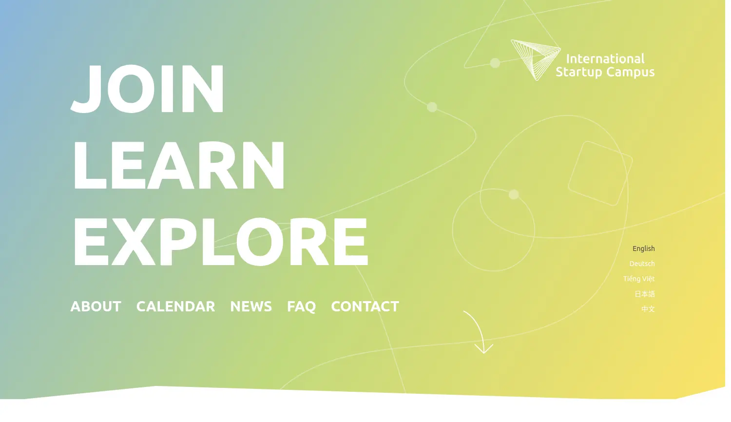 Website der Firma International Startup Campus