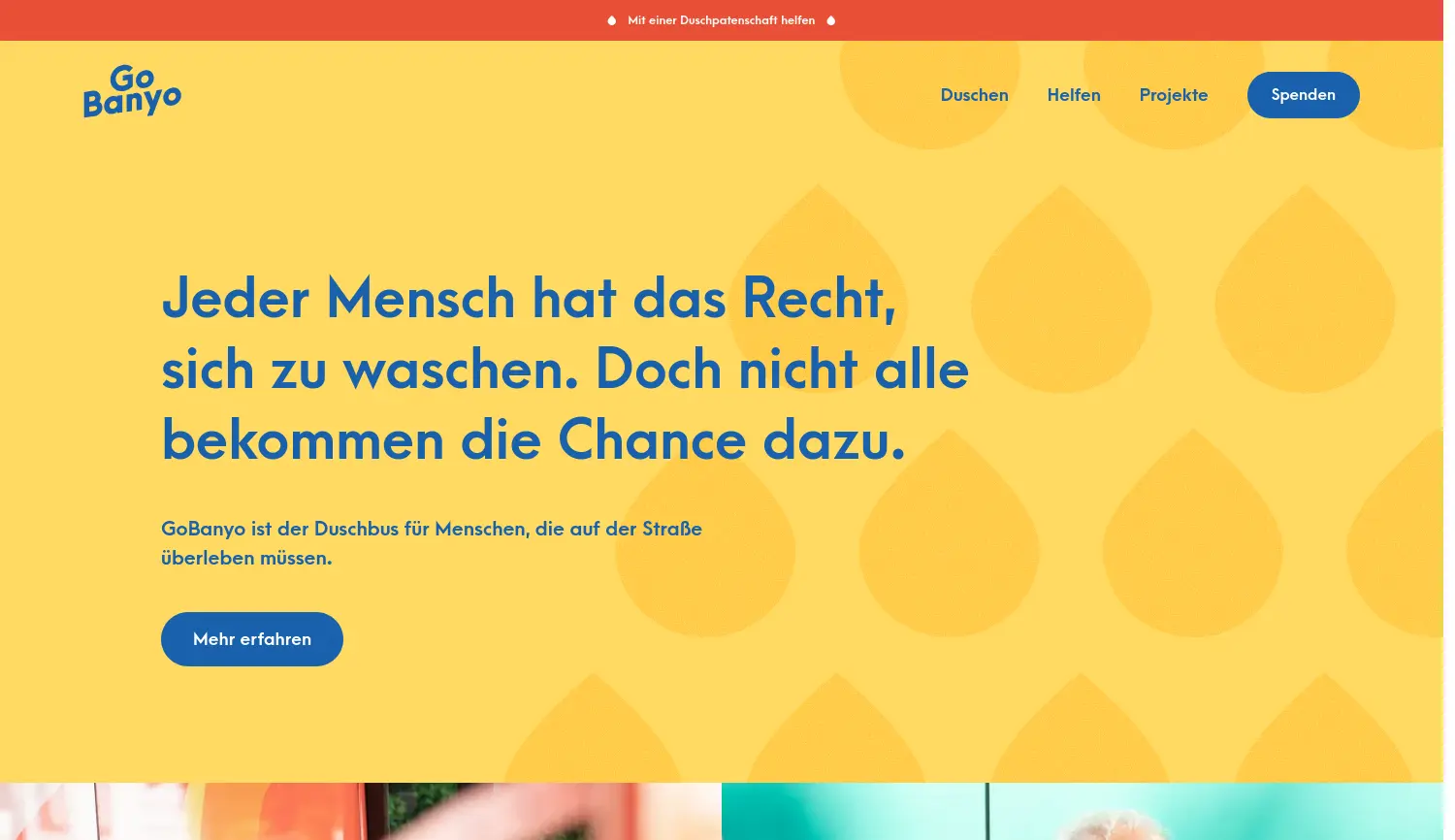 Website der Firma GoBanyo gGmbH