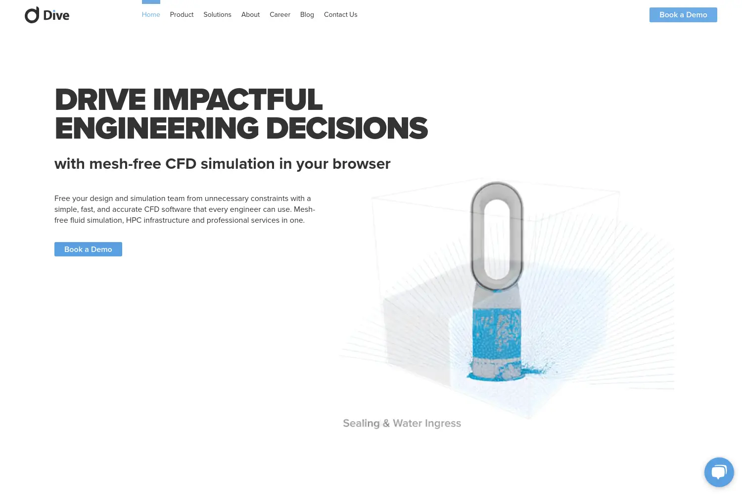 Website der Firma dive solutions GmbH