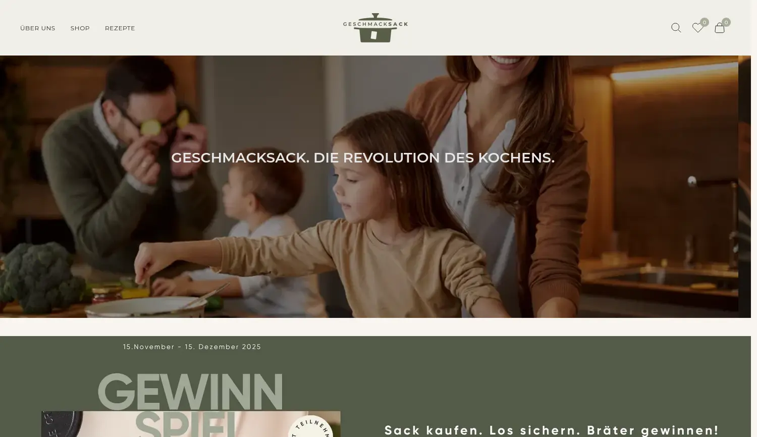 Website der Firma Geschmack-Sack GmbH