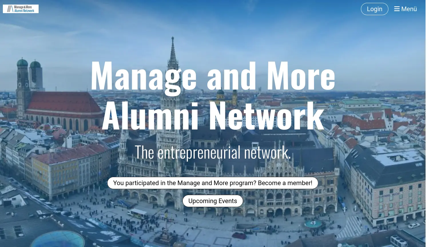 Website der Firma Manage&More-AlumniNetzwerk e.V.