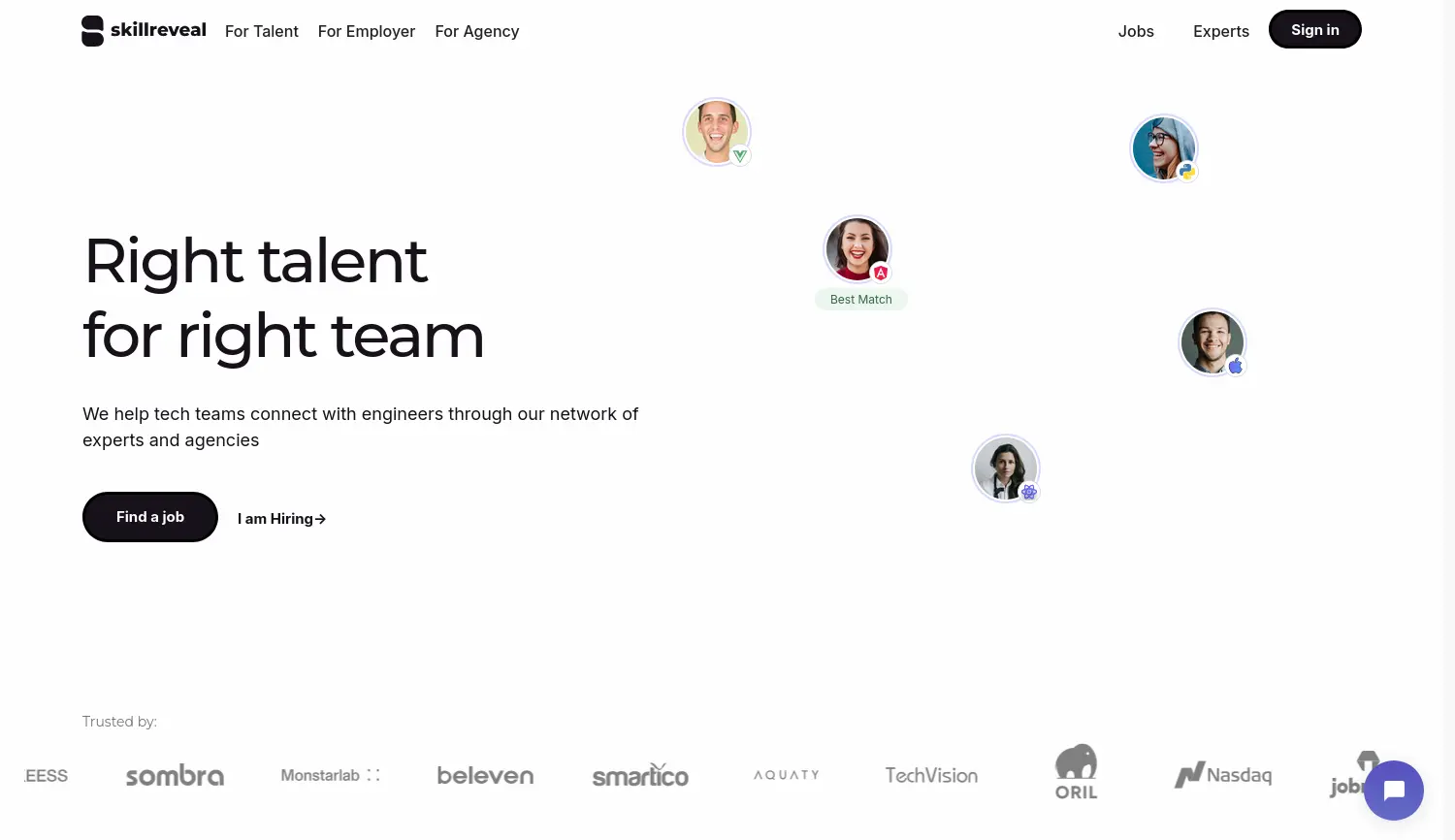 Website der Firma skillreveal GmbH