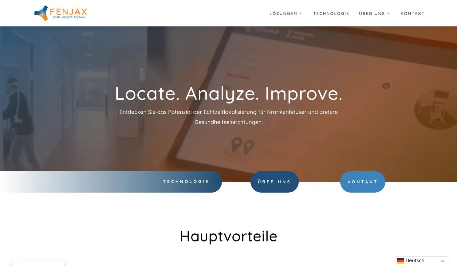 Website der Firma Fenjax GmbH