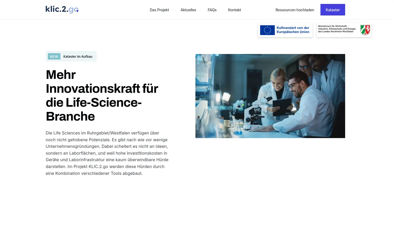 Website der Firma BioIndustry e. V. (als Trägerorganisation genannt)