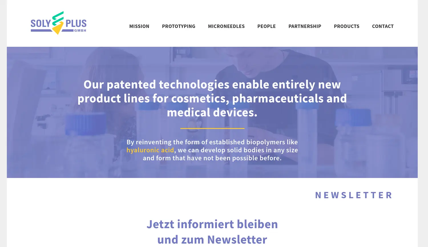 Website der Firma SolyPlus GmbH