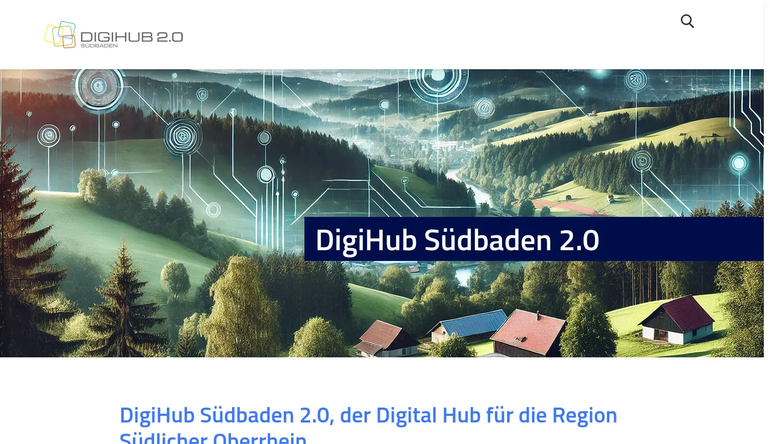 Website der Firma DigiHub Südbaden 2.0