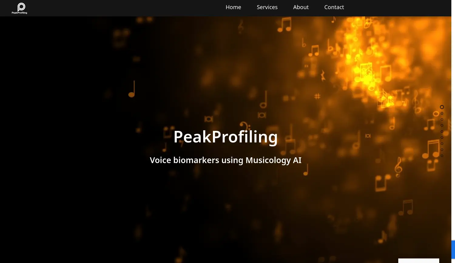 Website der Firma PeakProfiling GmbH