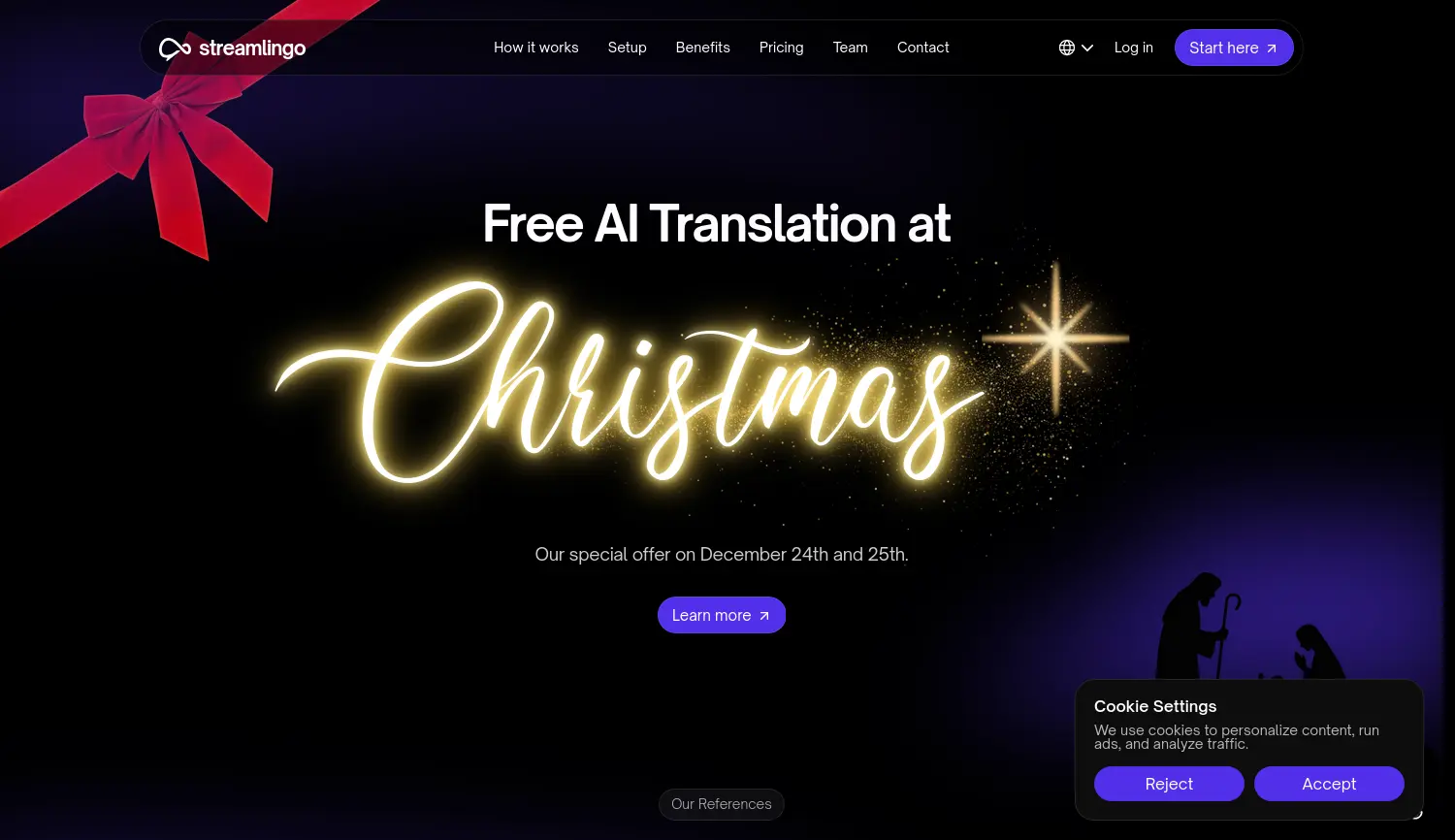 Website der Firma Streamlingo GmbH