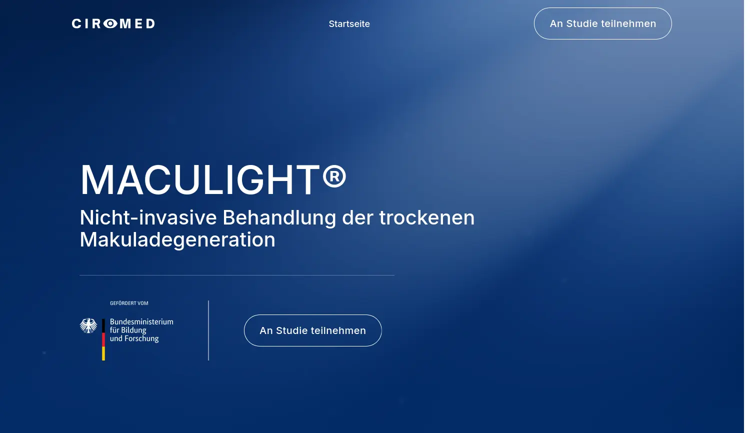 Website der Firma Ciromed GmbH