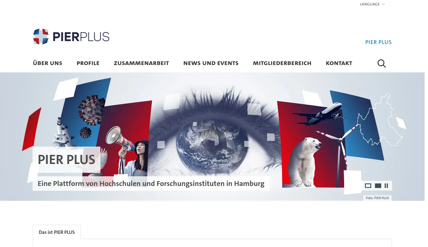 Website der Firma PIER PLUS