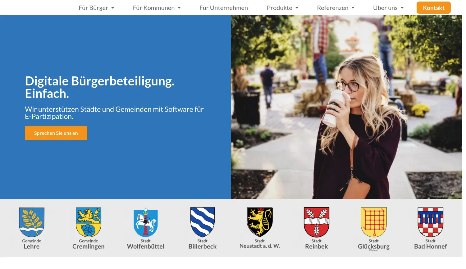 Website der Firma leanact GmbH