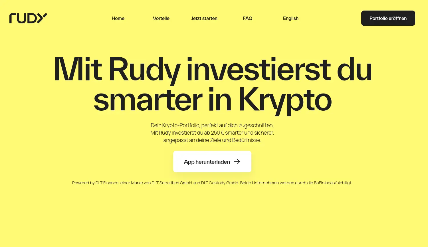 Website der Firma Rudy Capital Beratungsgesellschaft mbH