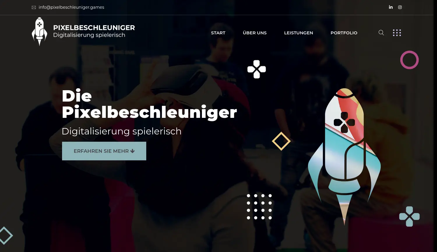 Website der Firma Pixelbeschleuniger F&C UG