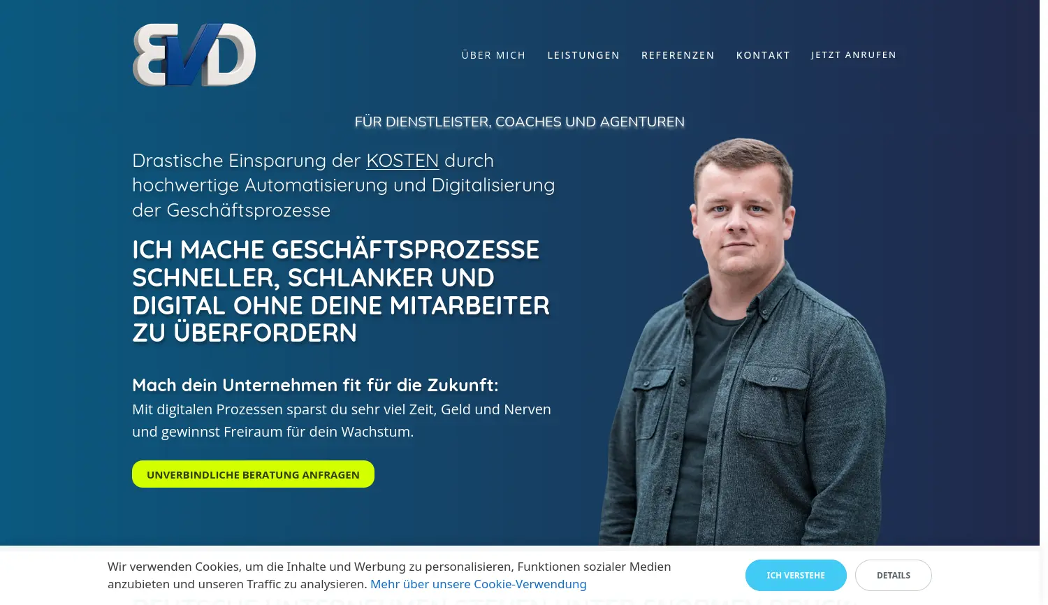 Website der Firma BVD UG (haftungsbeschränkt)