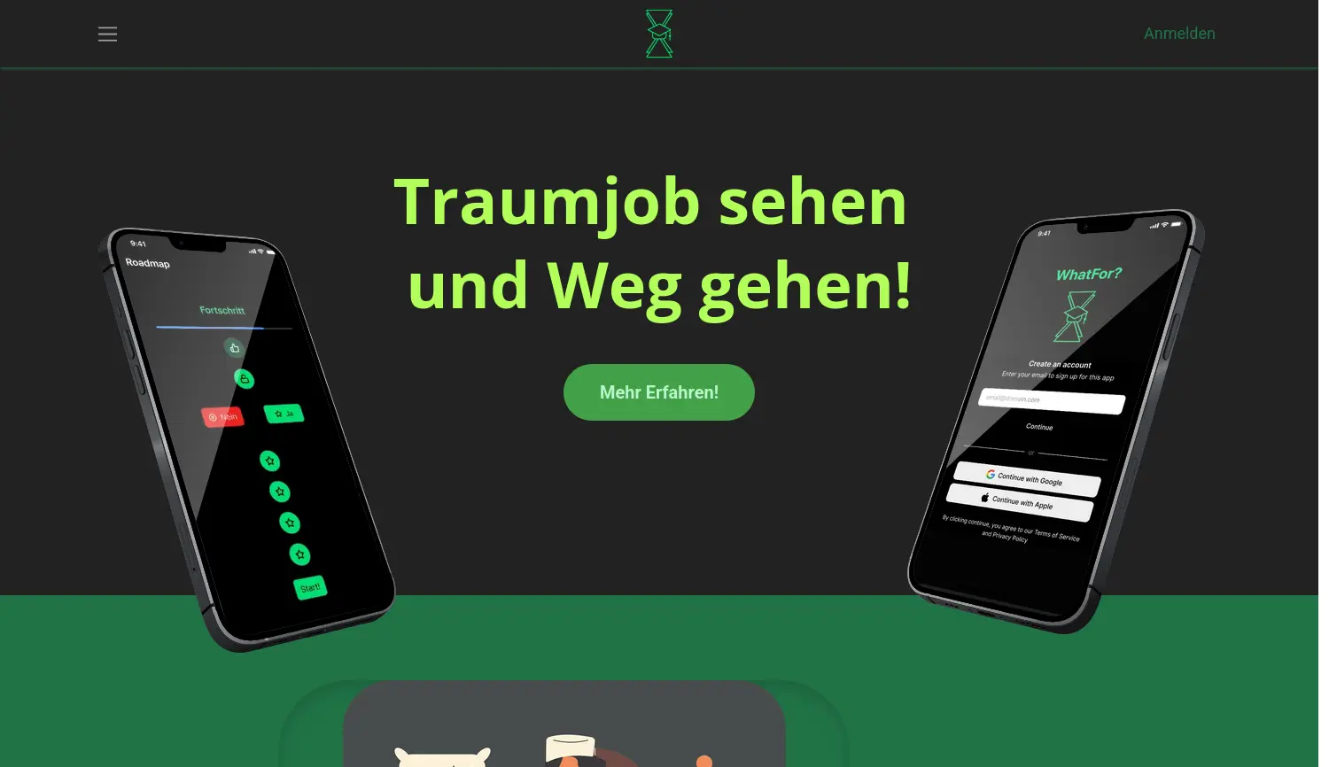 Website der Firma WhatFor