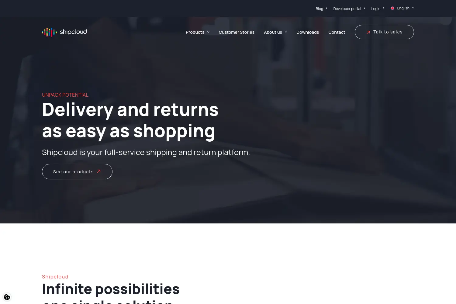 Website der Firma shipcloud GmbH