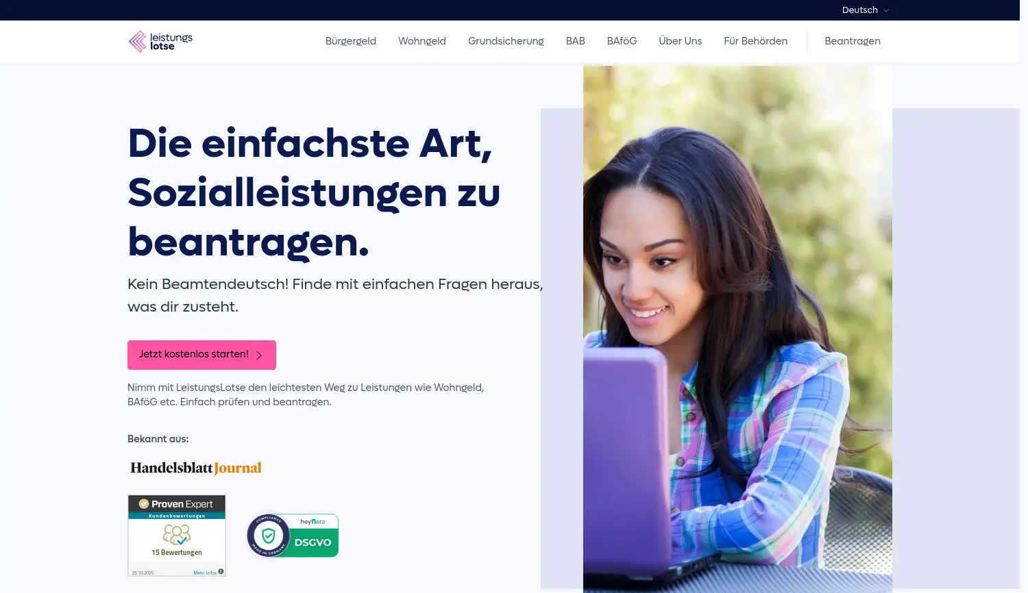 Website der Firma LeistungsLotse GmbH