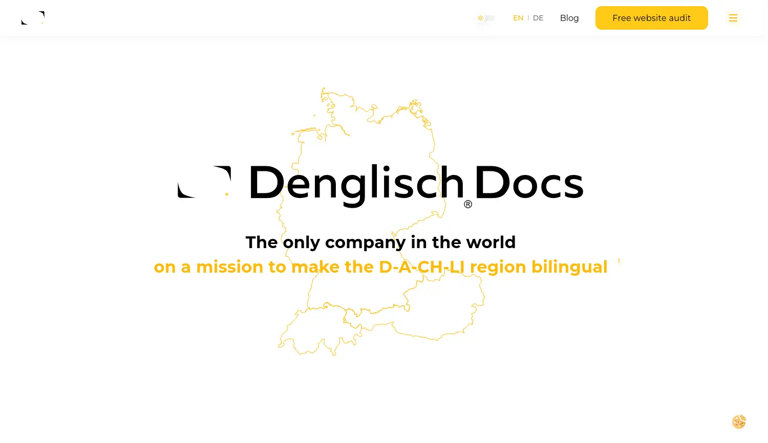 Website der Firma Denglisch Docs GmbH