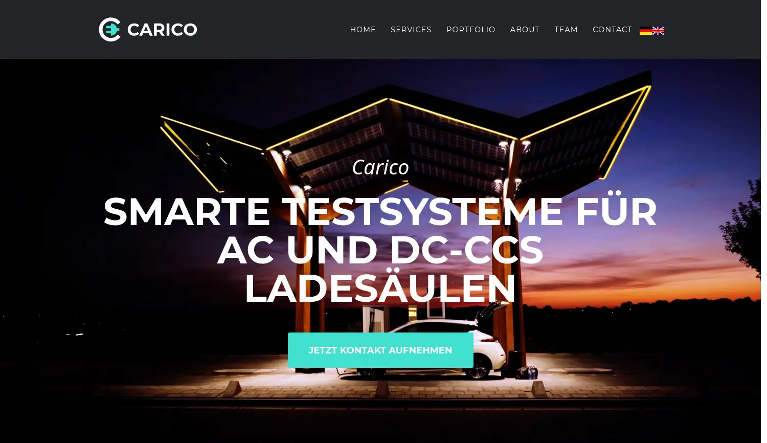 Website der Firma Carico GmbH