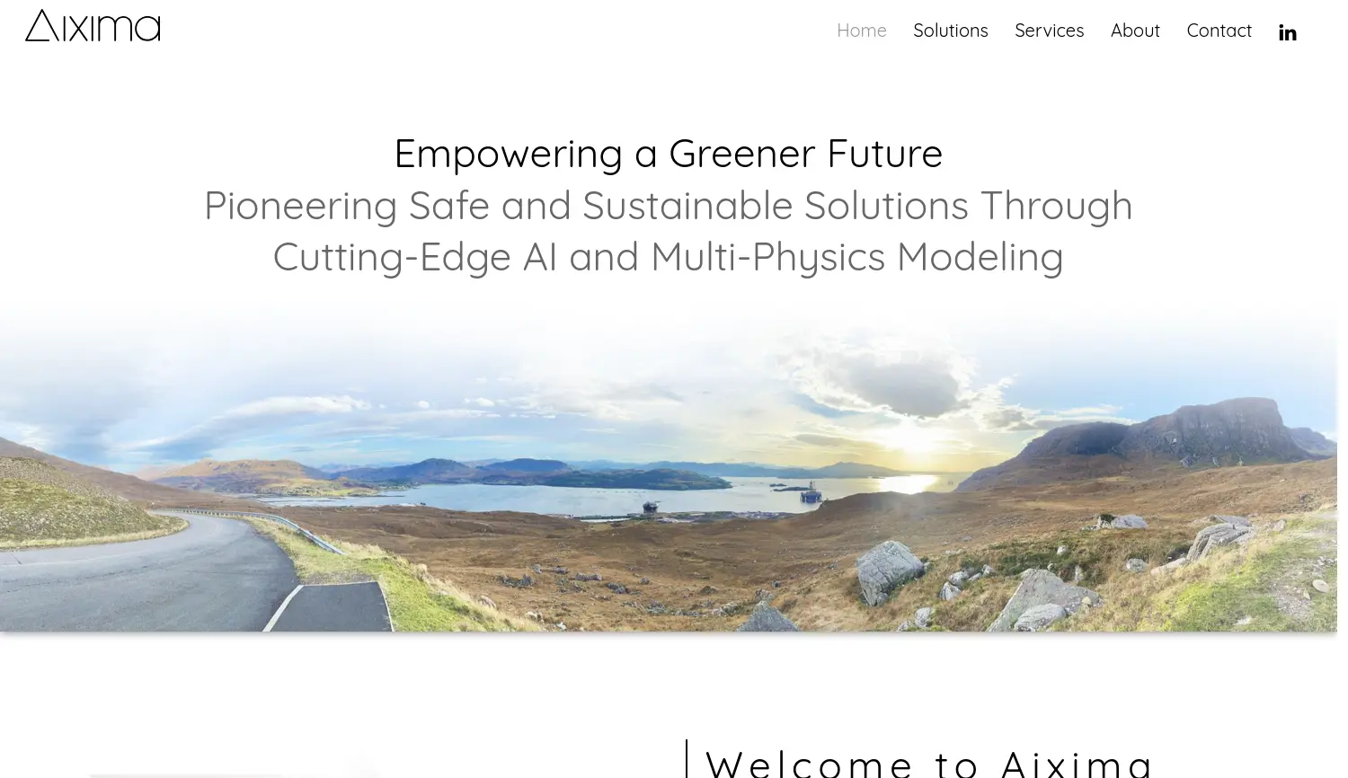 Website der Firma Aixima GmbH