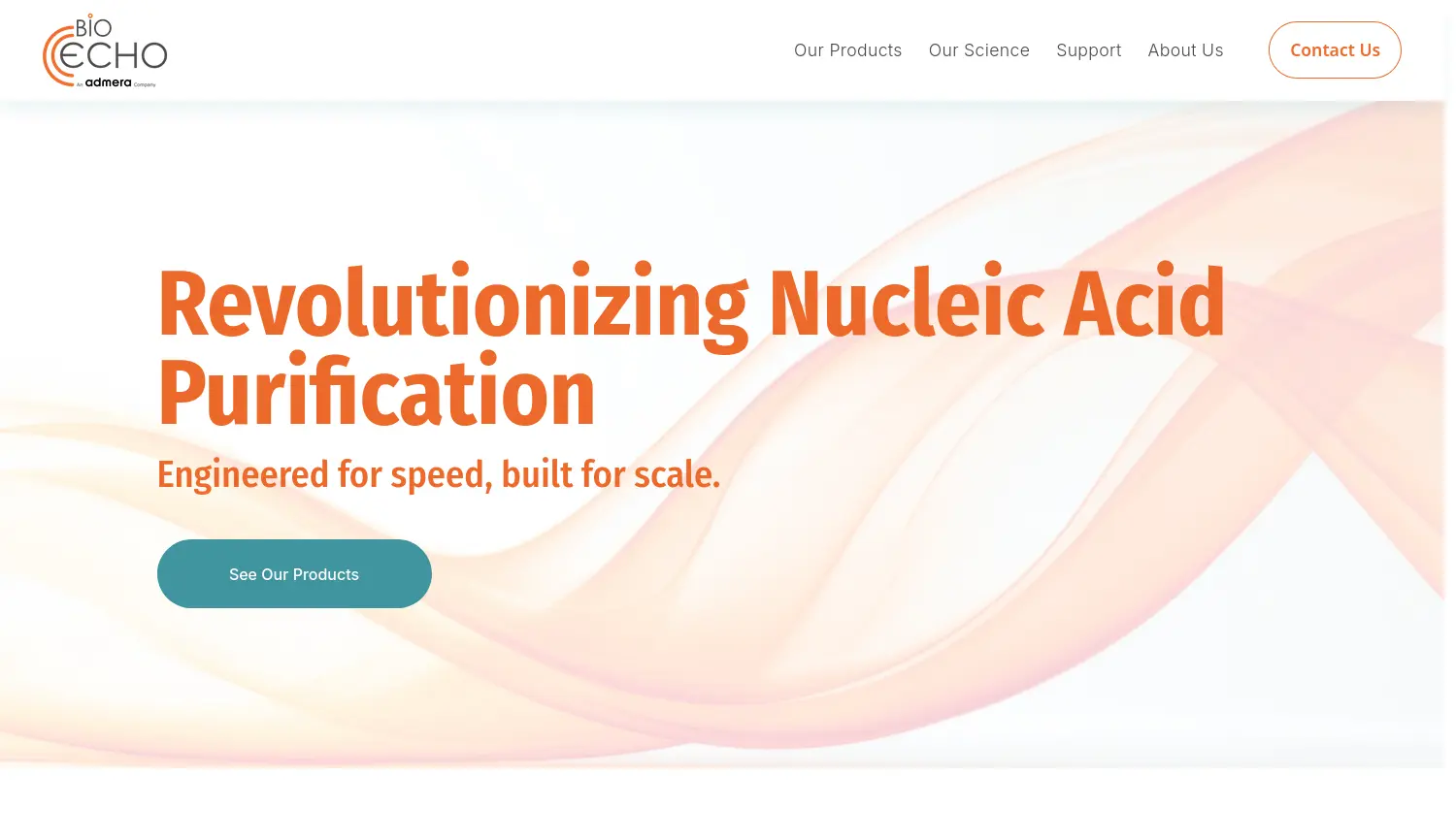 Website der Firma BioEcho Life Sciences GmbH