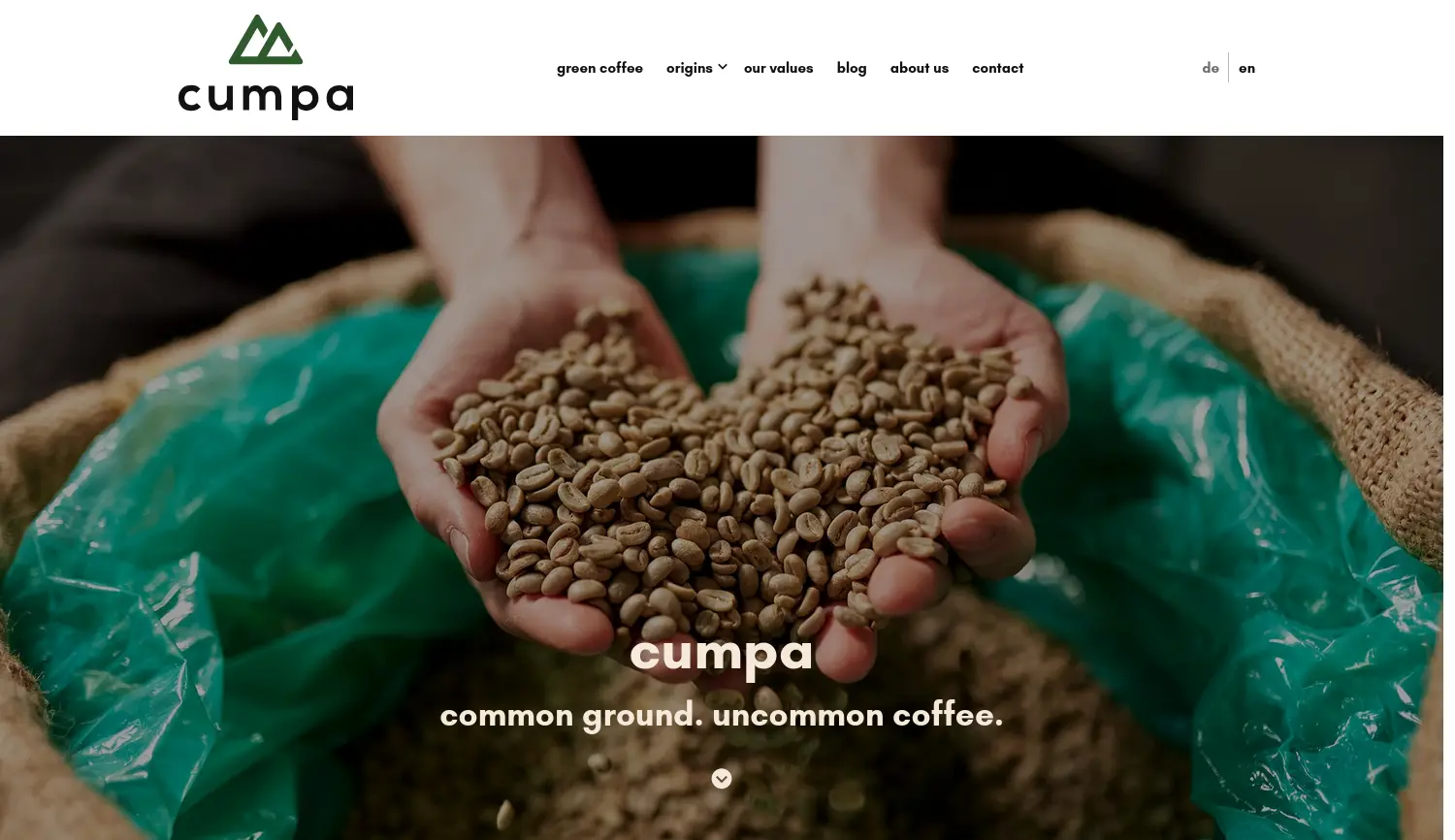 Website der Firma cumpa GmbH