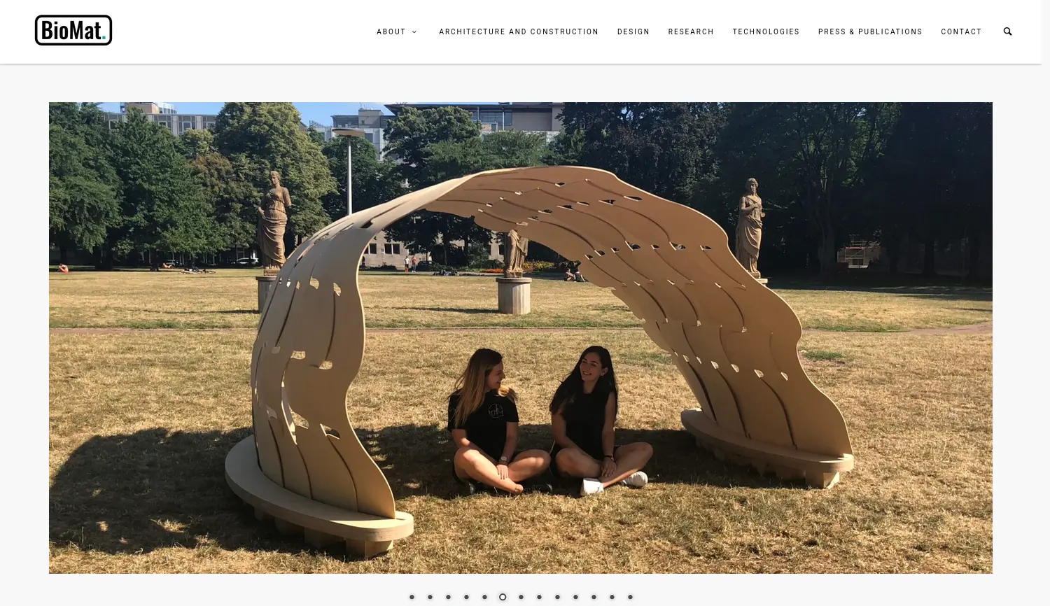 Website der Firma BioMat GmbH & BioMat TGU (Transfer- und Gründerunternehmung)@TTI GmbH