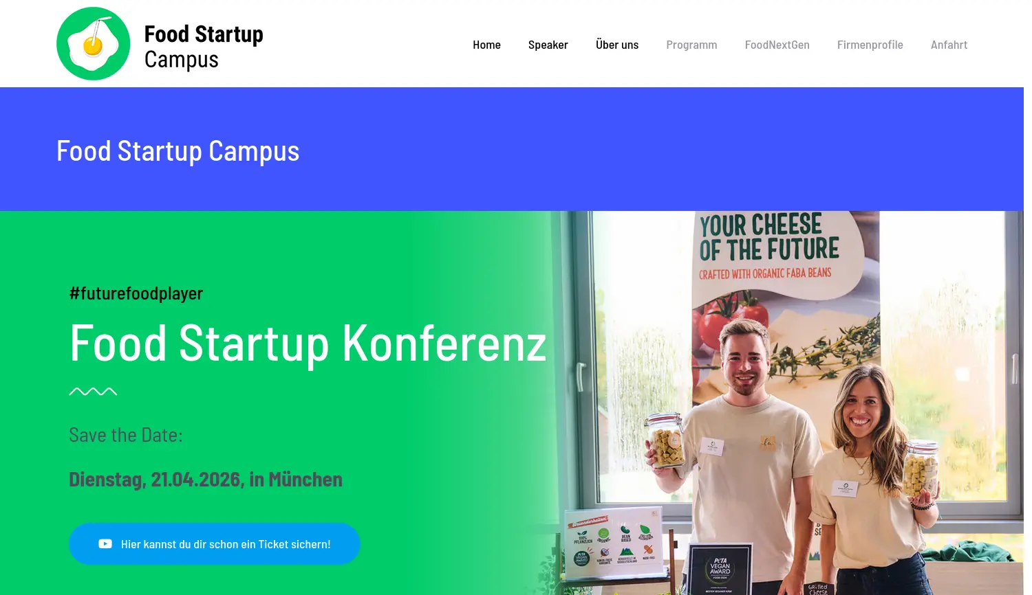 Website der Firma StartinFOOD GbR