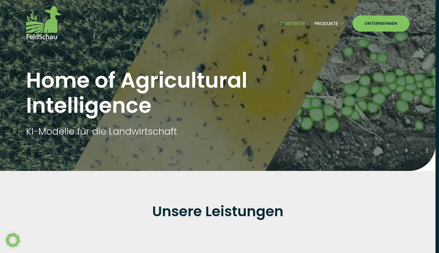 Website der Firma FeldSchau GmbH