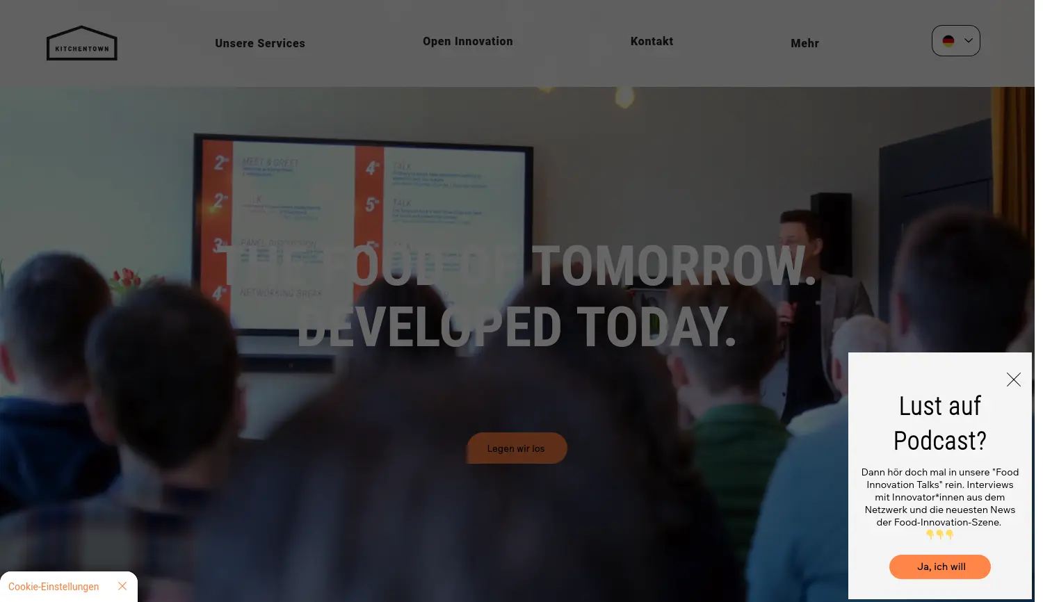 Website der Firma KitchenTown GmbH & Co. KG