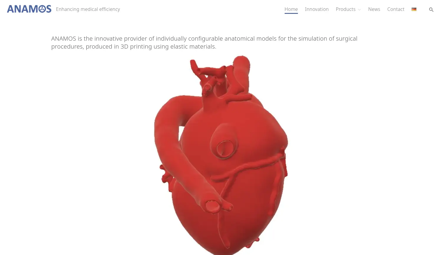 Website der Firma ANAMOS GmbH