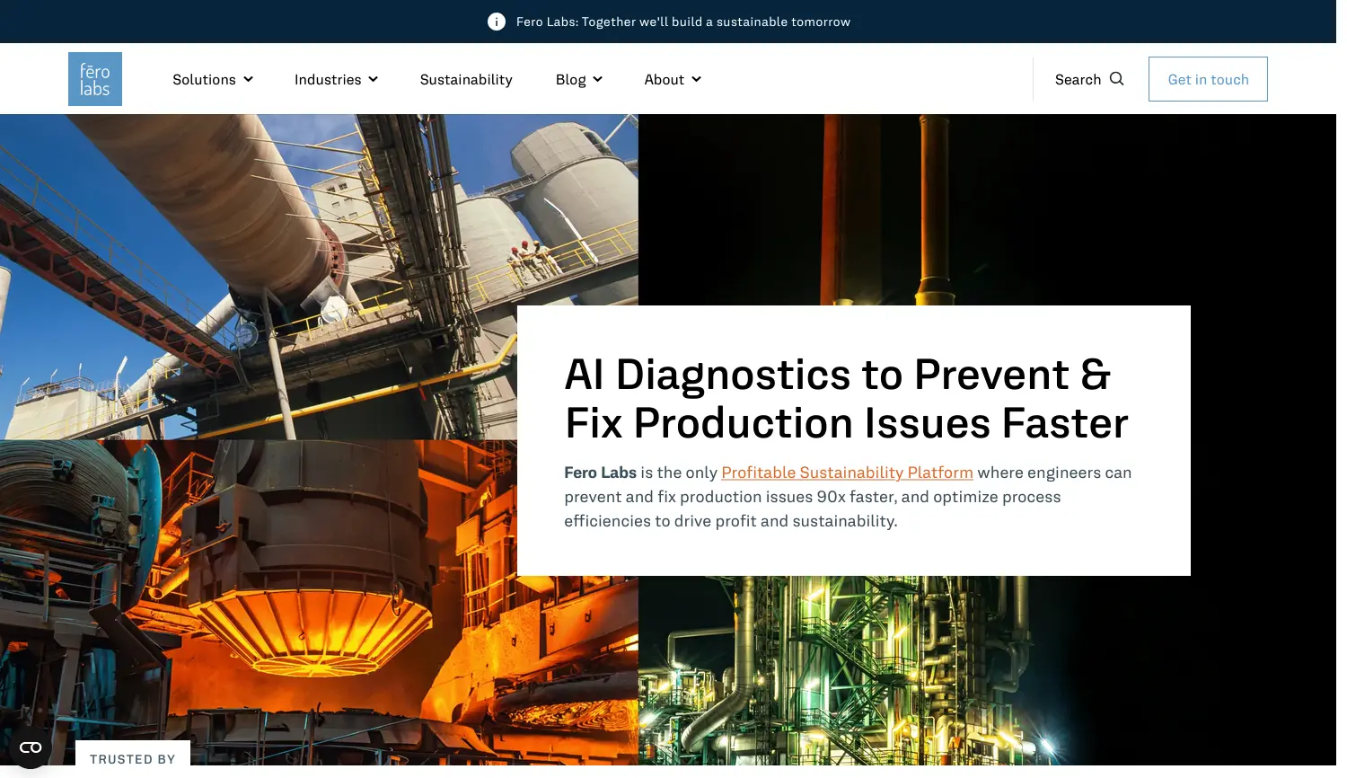 Website der Firma Fero Labs