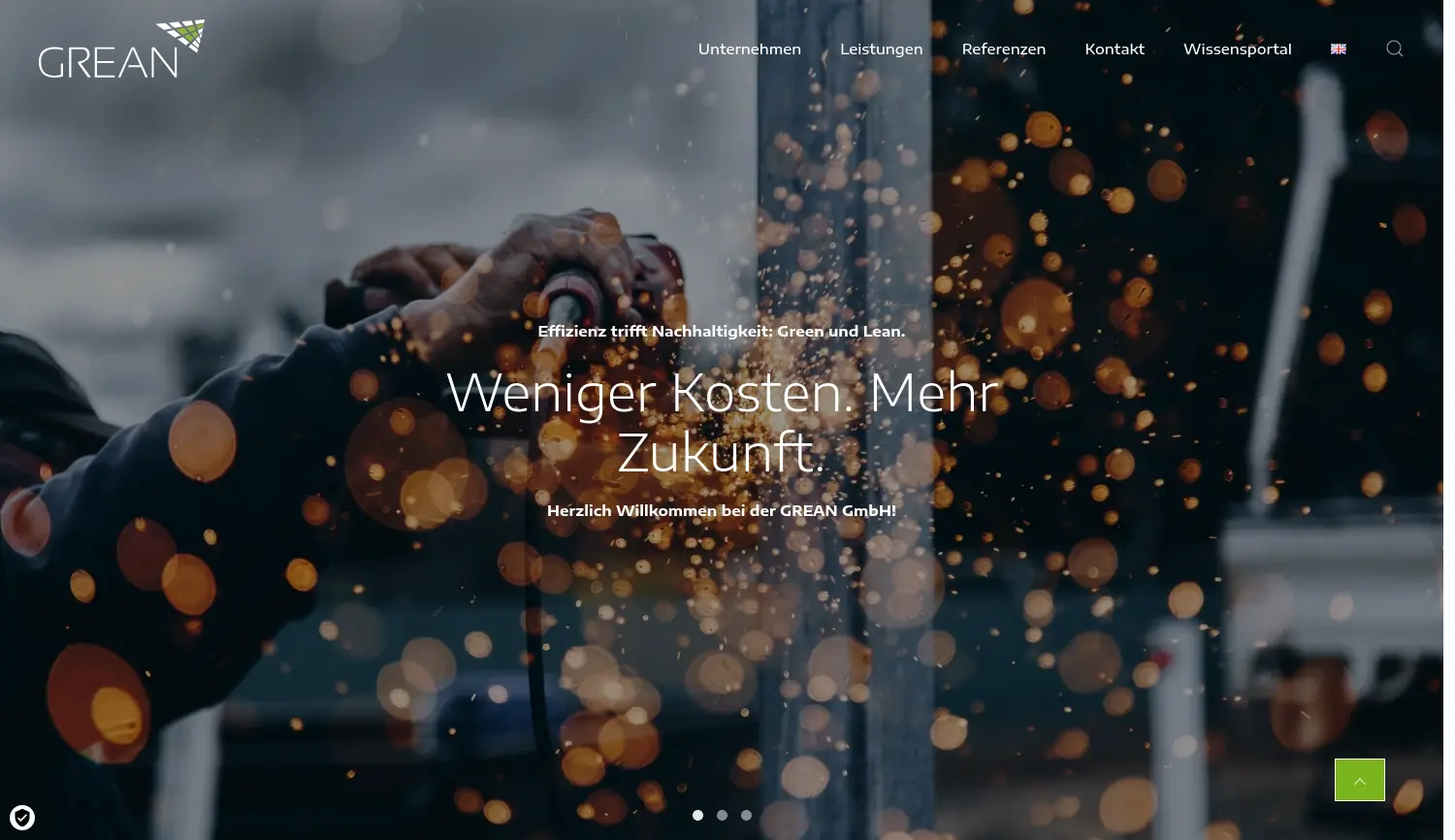 Website der Firma GREAN GmbH