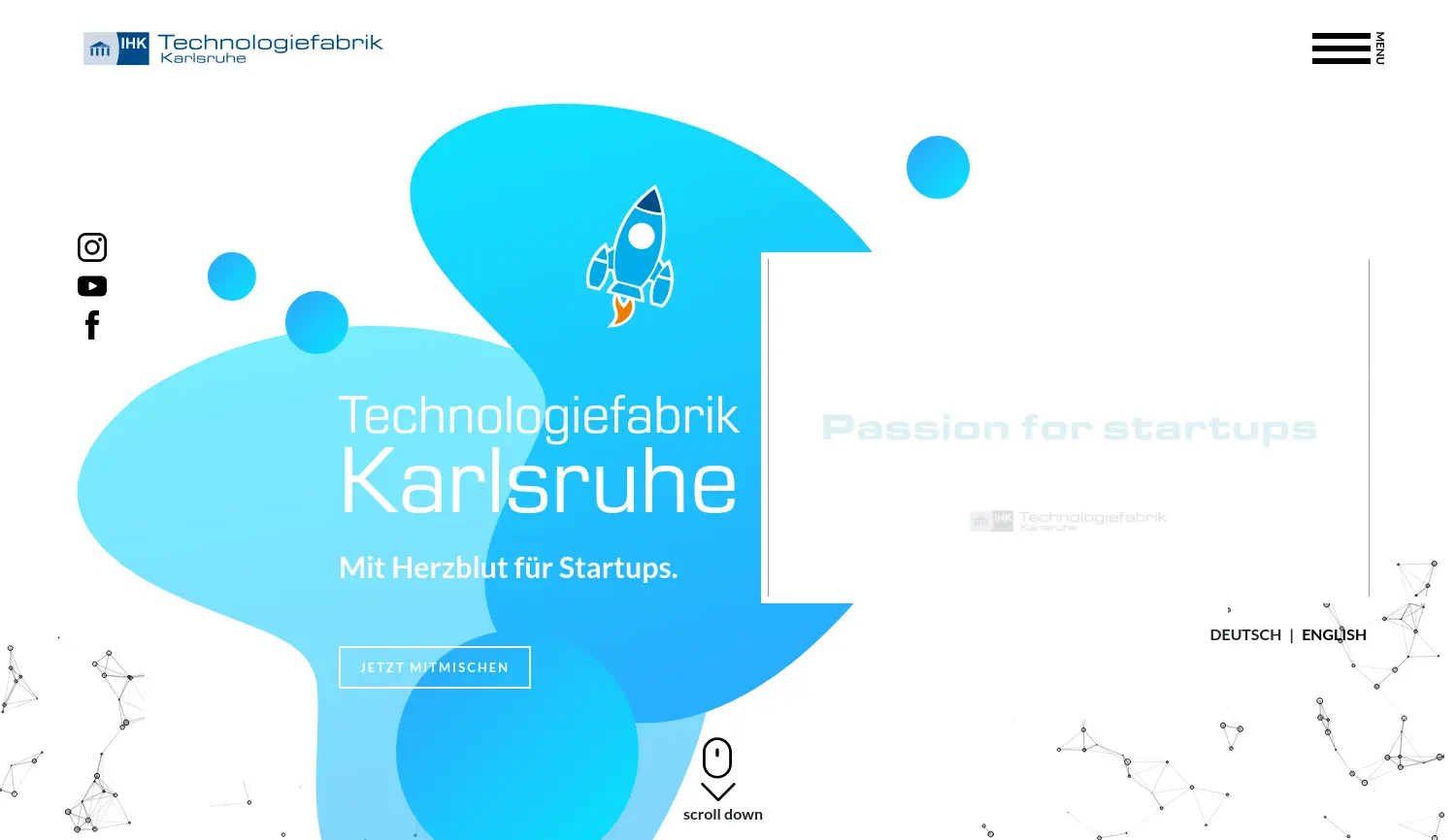 Website der Firma Technologiefabrik Karlsruhe GmbH