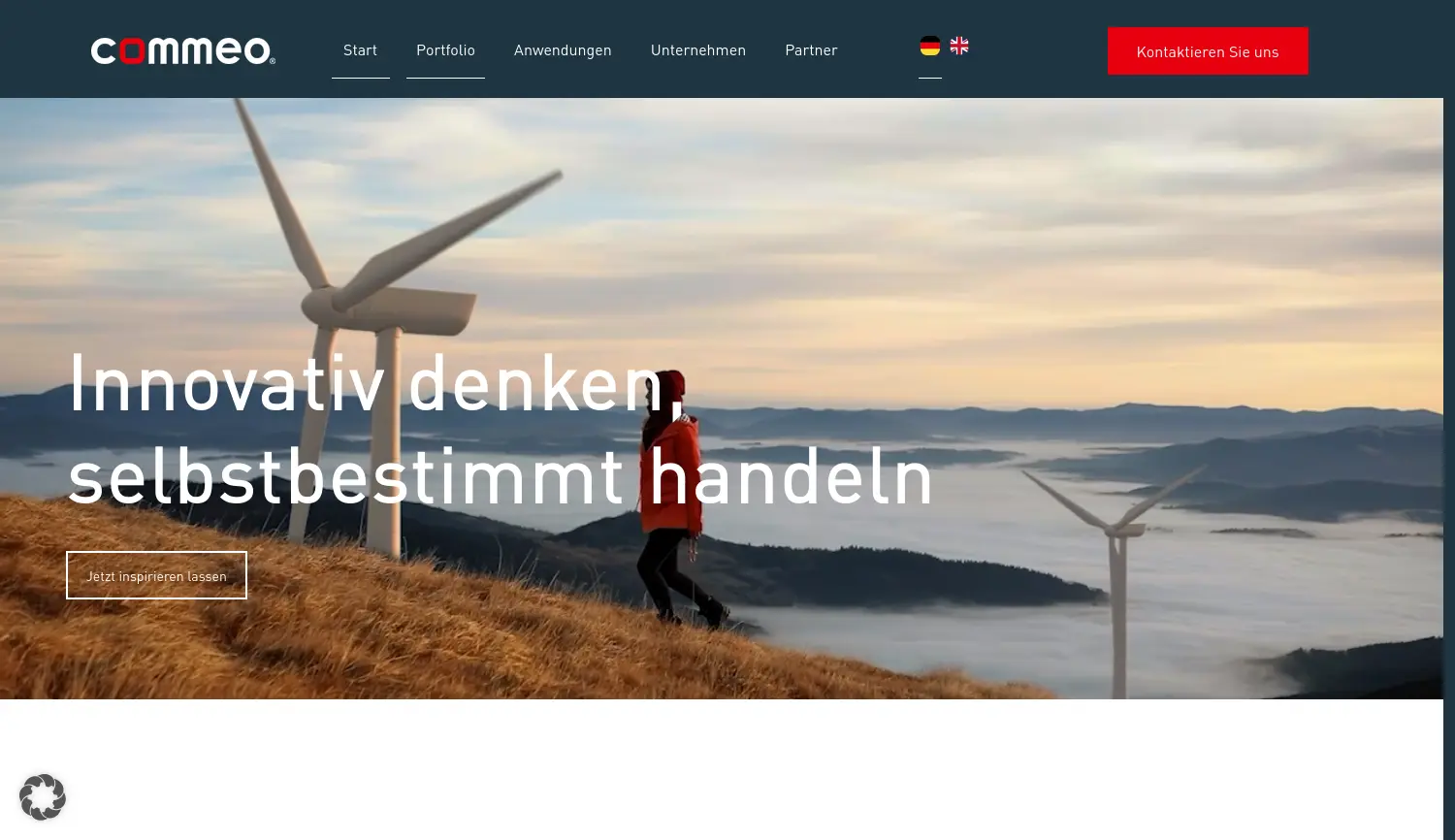 Website der Firma Commeo Systems GmbH