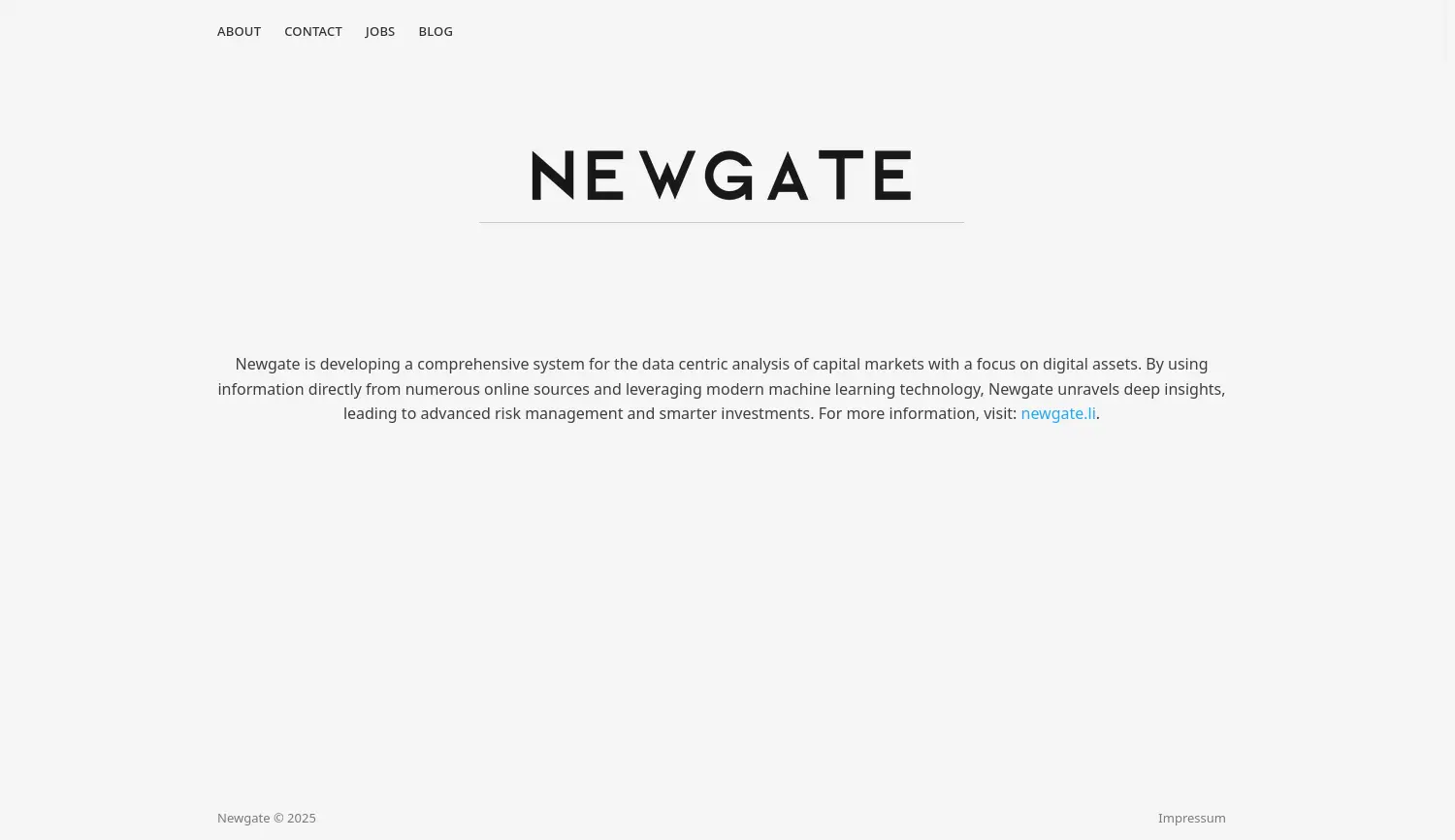 Website der Firma Newgate GmbH