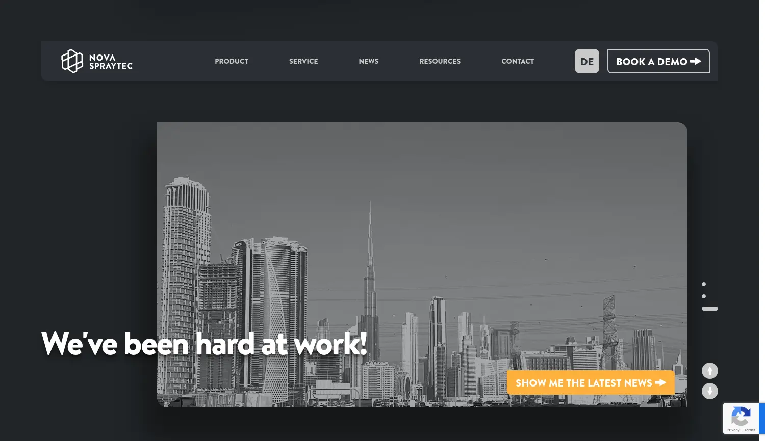 Website der Firma Nova Spraytec GmbH