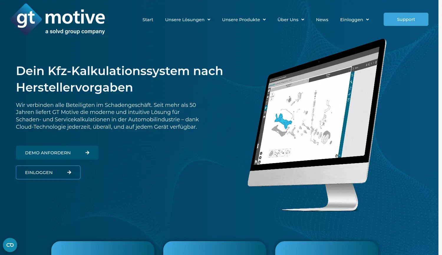 Website der Firma GT Motive S.L. - Zweigniederlassung Köln