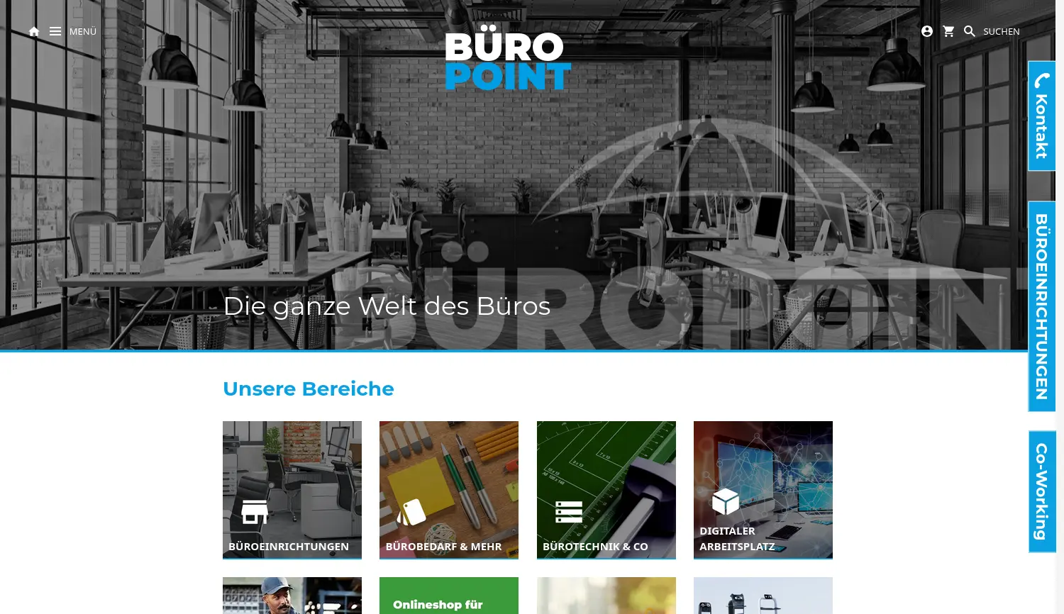 Website der Firma Büro Point GmbH