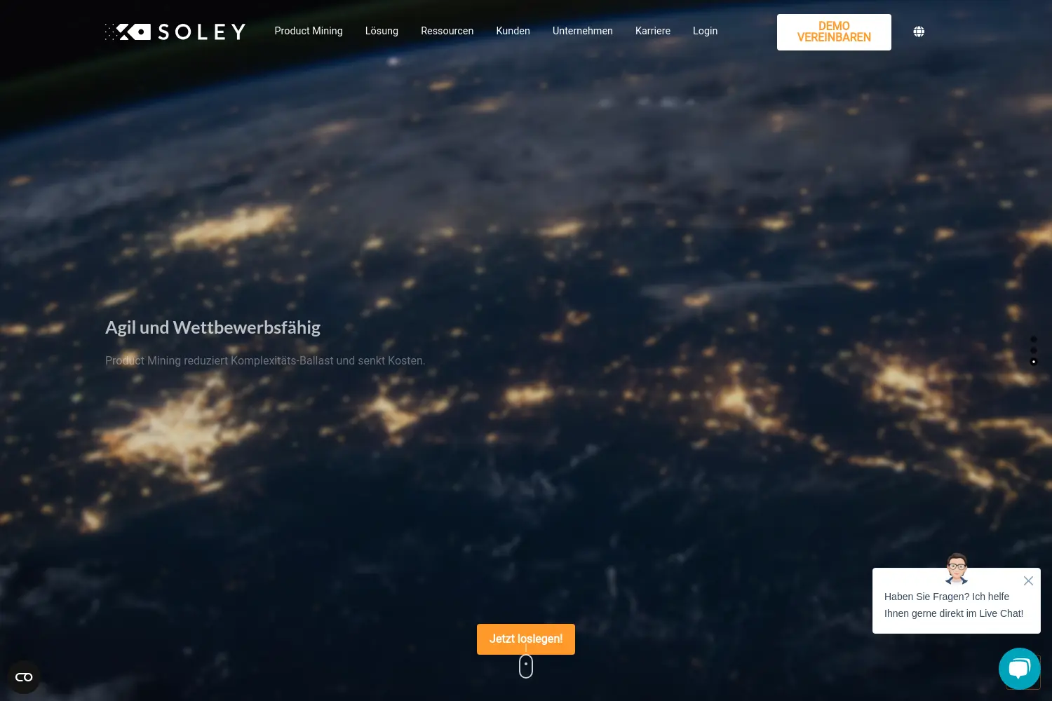 Website der Firma Soley GmbH