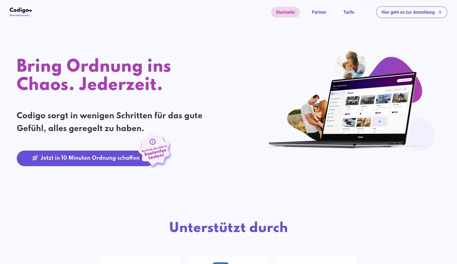 Website der Firma CODIGO GmbH
