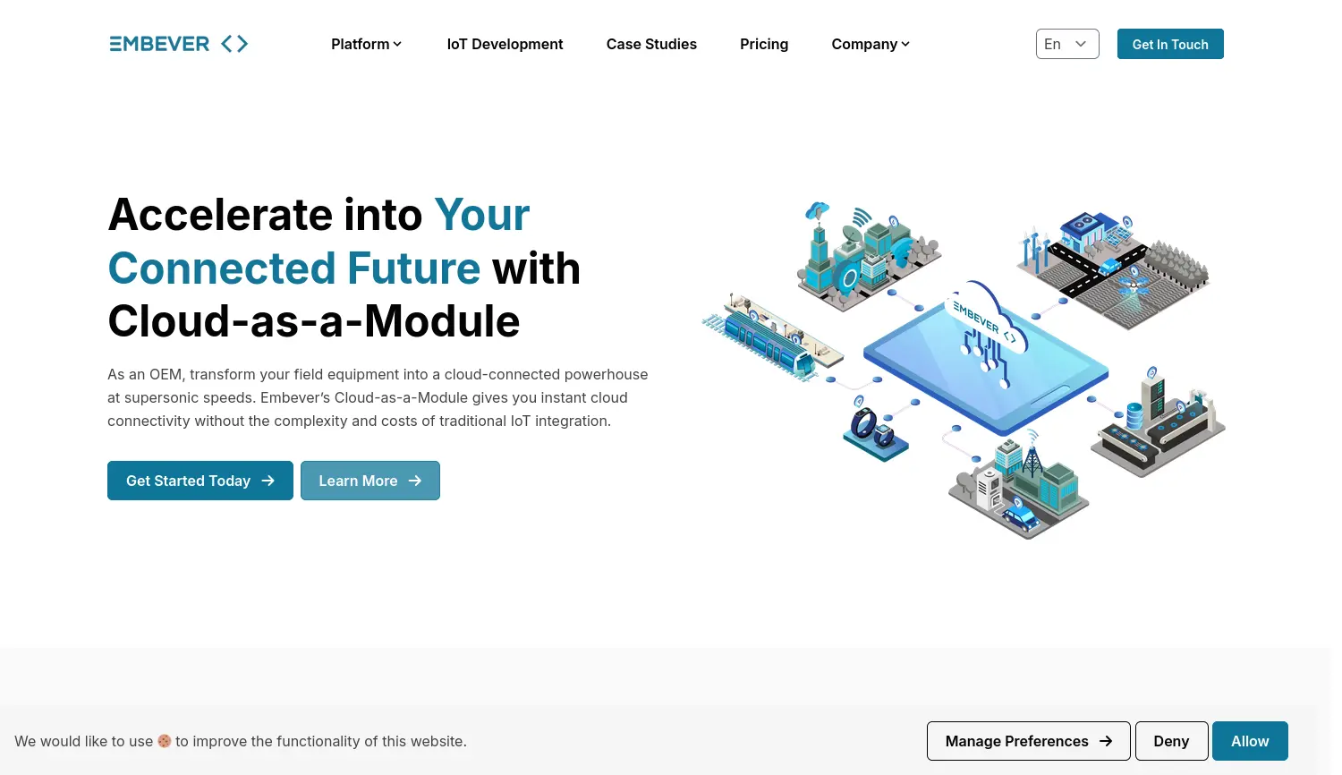 Website der Firma Embever GmbH