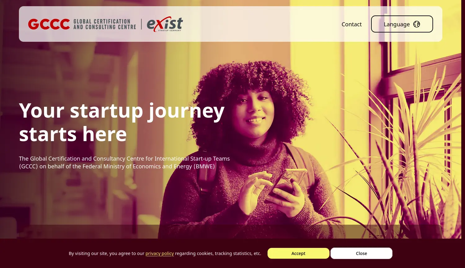 Website der Firma Global Certification and Consulting Centre (GCCC)